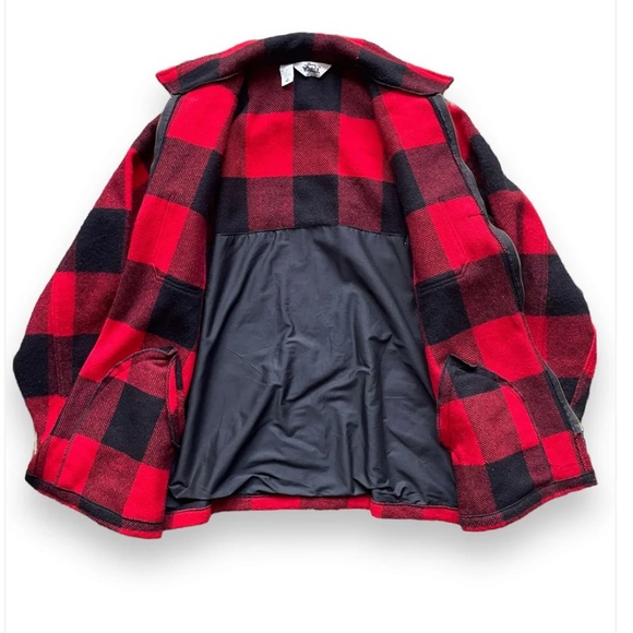 Woolrich 80s Era Vintage Buffalo Plaid Wool Jacket Size Large EUC - Picture 2 of 6
